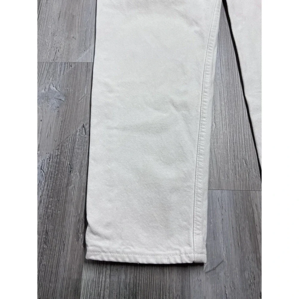 Vintage GAP Womens White Jeans Made In USA 80s 90s Denim Tapered Leg Size 31sx30